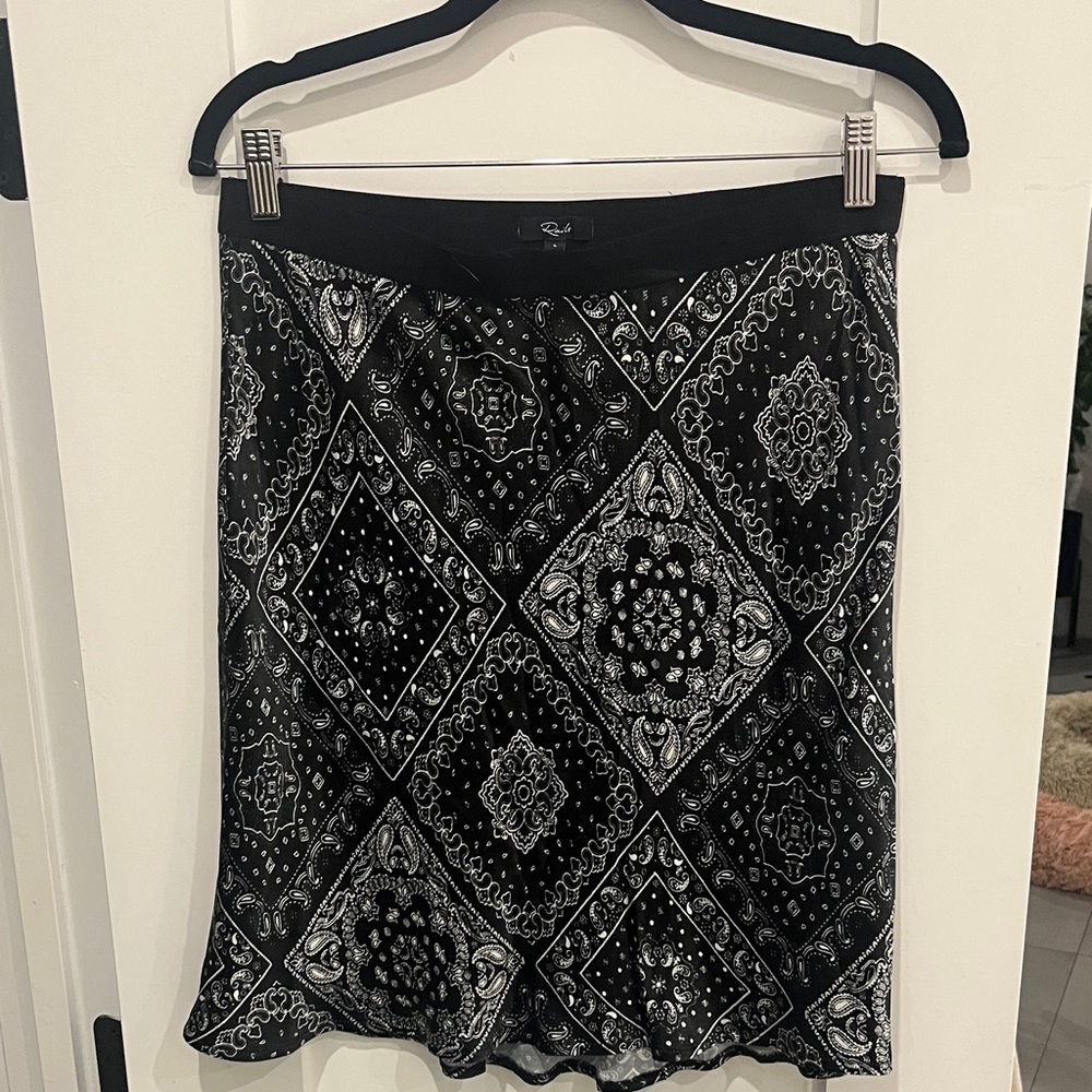 Rails Black and White Geometric Mini Skirt